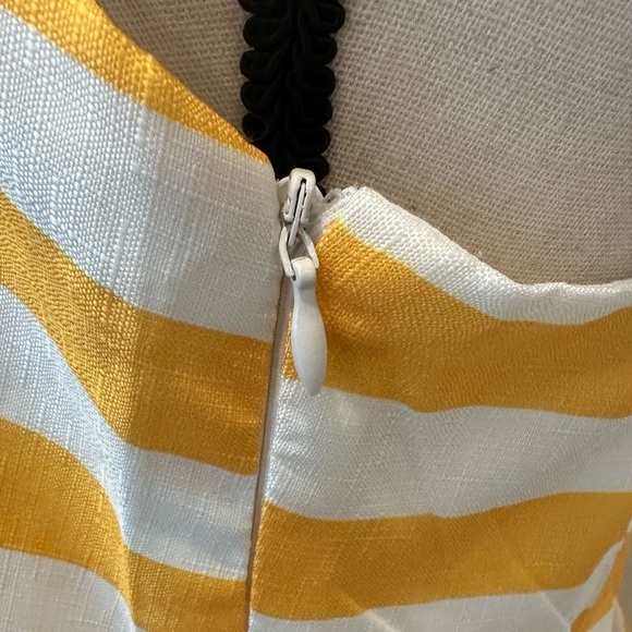 PatPat Yellow and White Striped  Criss Cross Dress SZ L - Picture 3 of 6